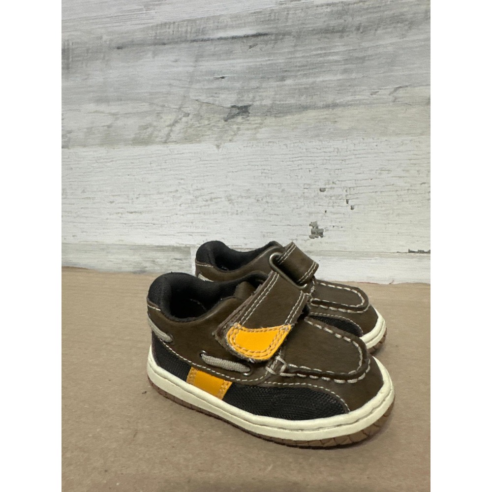 Jumping Jacks Perfection Boat Shoes Toddler 4.5‎ WW Brown Leather Extra Wide